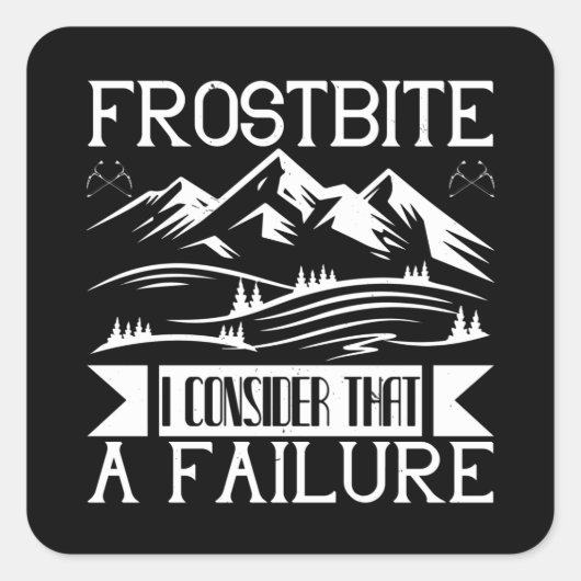 Sticker Carré Alpinisme - Frostbite (Devant)