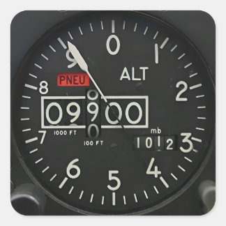 Sticker Carré Altimètre avionique