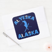 Sticker Carré Alyeska, Alaska (Enveloppe)