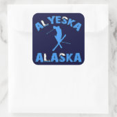 Sticker Carré Alyeska, Alaska (Sac)