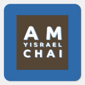 Sticker Carré Am Yisrael Chai (Devant)
