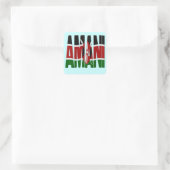 Sticker Carré Amani - Peace - Kenya flag (Sac)