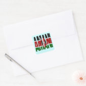 Sticker Carré Amani - Peace - Kenya flag (Enveloppe)