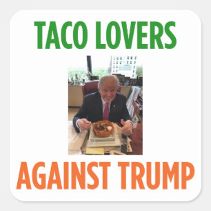 Sticker Carré Amants de taco contre l'autocollant d'atout