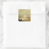 Sticker Carré Amarrage d'un navire de fret (Sac)