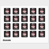 Sticker Carré Amateurs Axolotl Animaux Douces Pour Filles Roses (Feuille)