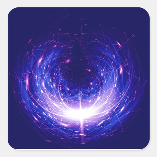 Sticker Carré Amberlight Cold Blue Polar Flare (Devant)