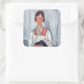 Sticker Carré Amedeo Modigliani - Femme tzigane avec bébé (Sac)