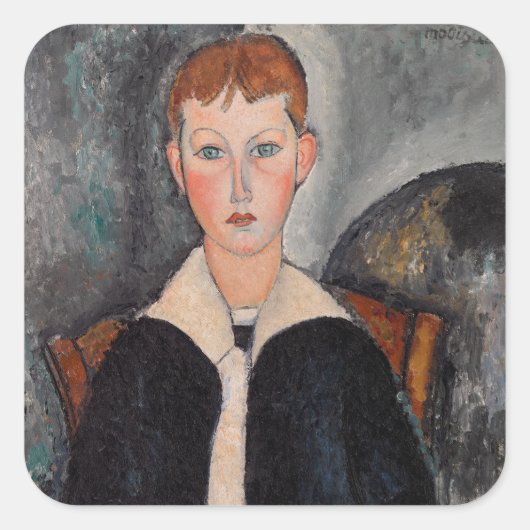 Sticker Carré Amedeo Modigliani - Garçon en Sailor (Devant)