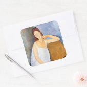 Sticker Carré Amedeo Modigliani - Jeanne Hebuterne (Enveloppe)