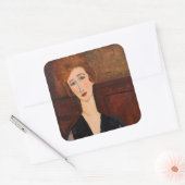 Sticker Carré Amedeo Modigliani - Portrait d'une femme (Enveloppe)