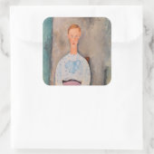 Sticker Carré Amedeo Modigliani - Une fille avec une blouse Polk (Sac)