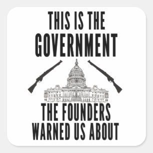Sticker Carré Américains patriotes anti-gouvernement