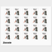 Sticker Carré American Bully Mom Cute Dog (Feuille)