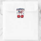 Sticker Carré American Coquette Bow Cherche esthétique USA Drape (Sac)