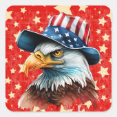 Sticker Carré American Eagle Flag (Devant)