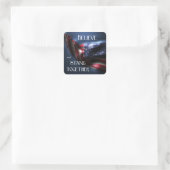 Sticker Carré American Flag-Believe et debout ensemble (Sac)