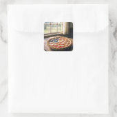 Sticker Carré American Flag Crust On Homemade Pie (Sac)