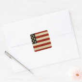 Sticker Carré American Flag Red White and Blue Pride (Enveloppe)