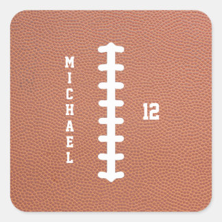 Sticker Carré American Football Name Birthday Party