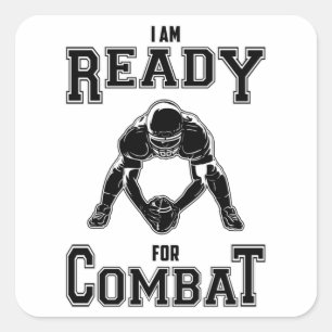 Sticker Carré American Football Team USA Sports Joueur Cadeau