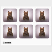 Sticker Carré American Staffordshire Terrier (Feuille)