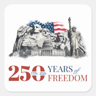 Sticker Carré America's Semiquincentennial 250 Years of Freedom