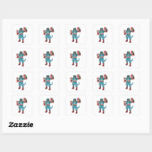 Sticker Carré Americat Astronaut (Feuille)