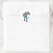 Sticker Carré Americat Astronaut (Sac)