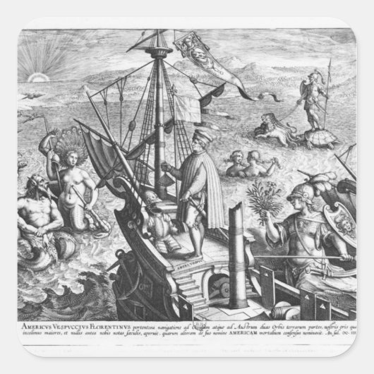 Sticker Carré Amerigo Vespucci (Devant)