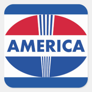 STICKER CARRÉ AMÉRIQUE