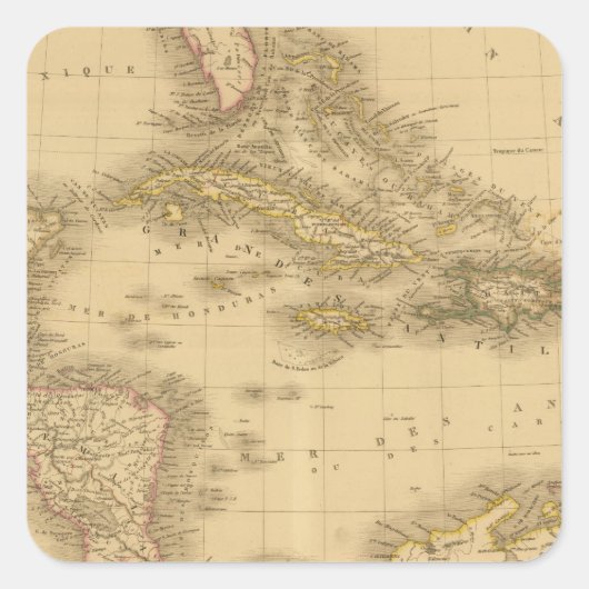 Sticker Carré Amérique 2 (Devant)