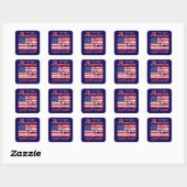 Sticker Carré Amérique 250 (Feuille)
