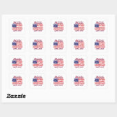 Sticker Carré Amérique 250 (Feuille)