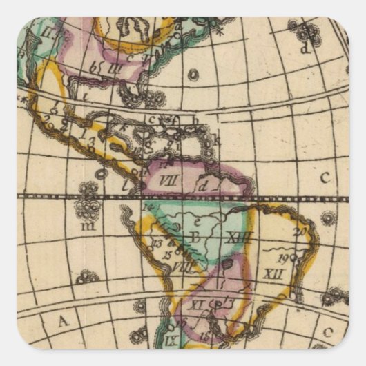 Sticker Carré Amérique 6 (Devant)