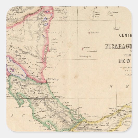 Sticker Carré Amérique centrale 9 (Devant)