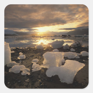 Sticker Carré Amérique du Nord, États-Unis, Alaska, Ice Bay, pay