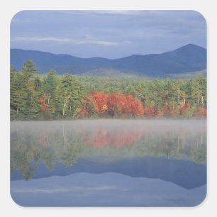 Sticker Carré Amérique du Nord, États-Unis, NH, Reflets d'automn