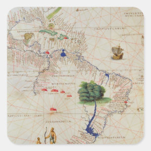 Sticker Carré Amérique du Sud