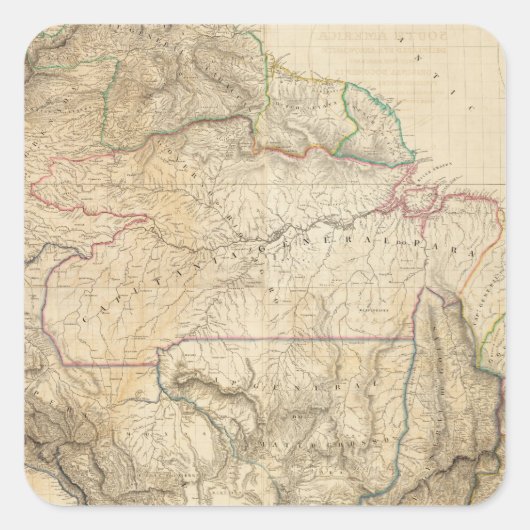 Sticker Carré Amérique du Sud 25 (Devant)