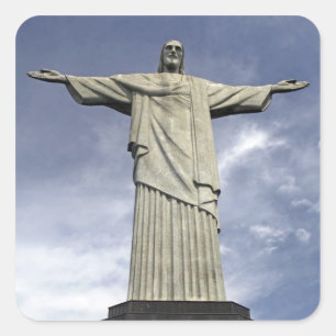 Sticker Carré Amérique du Sud, Brésil, Rio de Janeiro. Christ