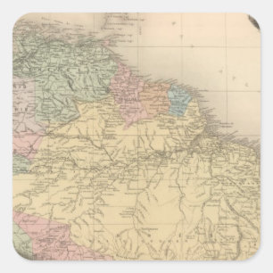 Sticker Carré Amérique du Sud et Amérique du Nord