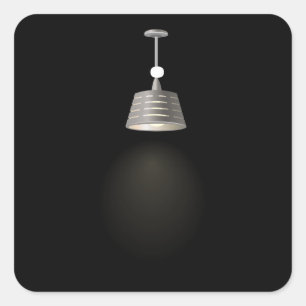 Sticker Carré Ameublement brillant lampe de plafond discrète lam