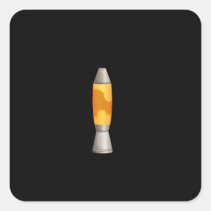 Sticker Carré Ameublement brillant petite lampe de lave tabledec