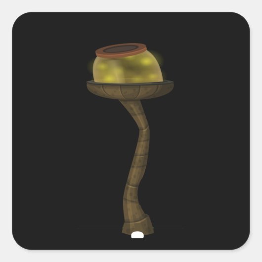 Sticker Carré Ameublement chatoyant lampadaire luciole lampe lam (Devant)