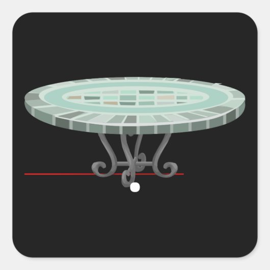 Sticker Carré Ameublement chic table mosaïque café table (Devant)