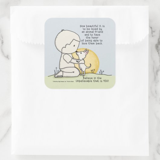 Sticker Carré Amis animaux (Sac)