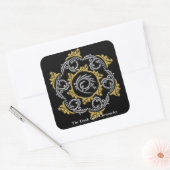 Sticker Carré Amis d'autocollant carré de Philip (Enveloppe)