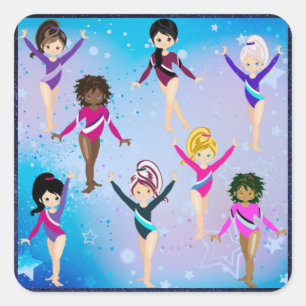 Sticker Carré Amis De Gymnastique : Cette Gymnaste Me Ressemble