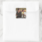 Sticker Carré AMIS™ | Joey & Chandler Scared (Sac)